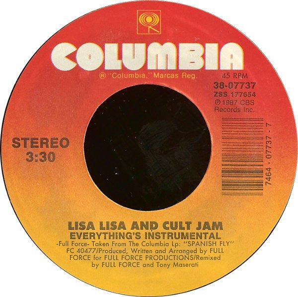 7": Lisa Lisa & Cult Jam - Everything Will B-Fine