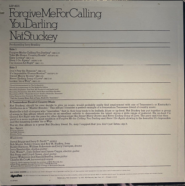 Nat Stuckey - Forgive Me For Calling You Darling