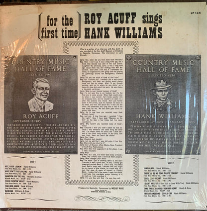 Roy Acuff - Roy Acuff Sings Hank Williams