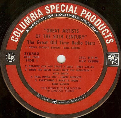 Various - The Great Old Time Radio Stars