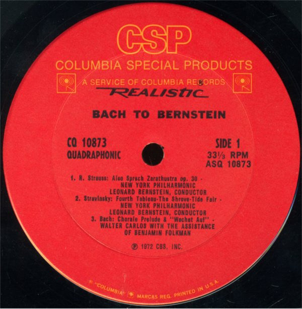 Various - Bach To Bernstein