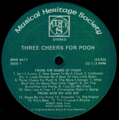Robert Tear, Philip Ledger - Three Cheers For Pooh