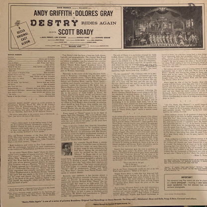 Andy Griffith, Dolores Gray - Destry Rides Again - The Original Cast Album