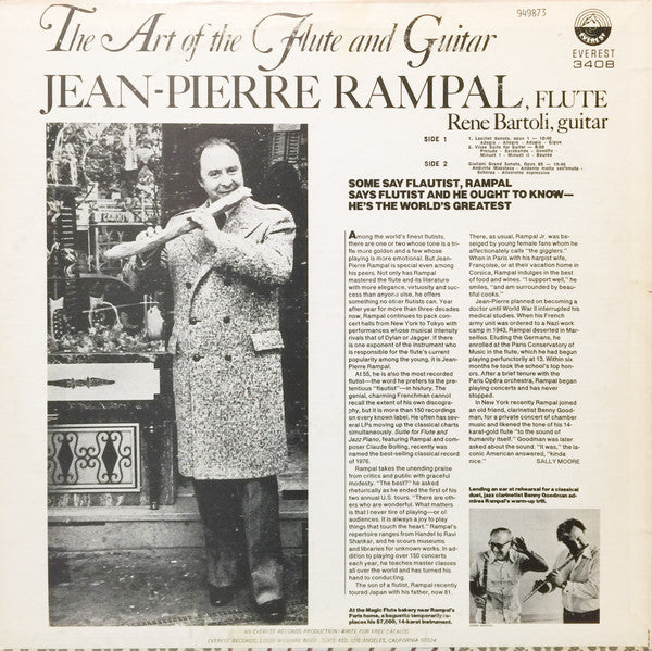 Jean-Pierre Rampal, René Bartoli - The Art Of The Flute And Guitar