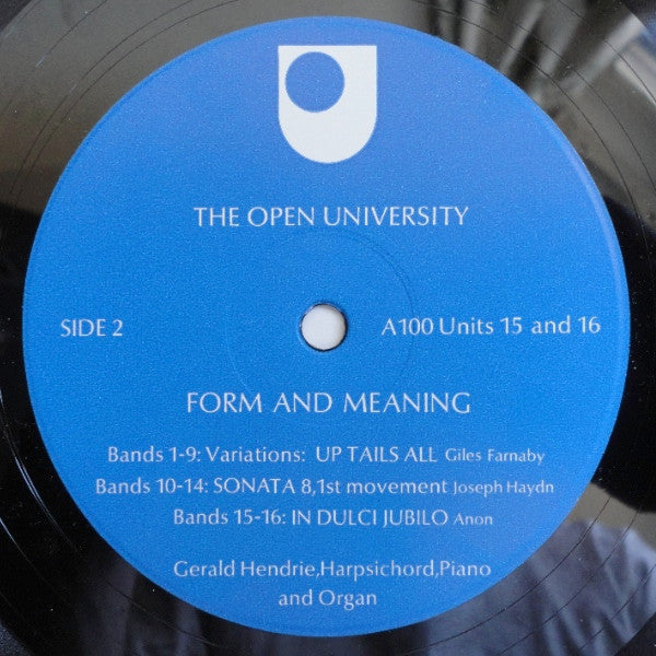 Gerald Hendrie, Robert Tear - Introduction To Music-Form And Meaning