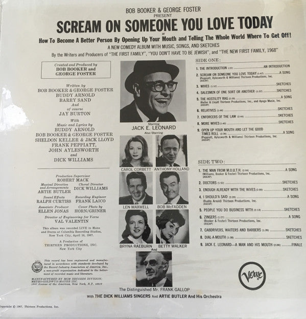 Bob Booker, George Foster - Scream On Someone You Love Today