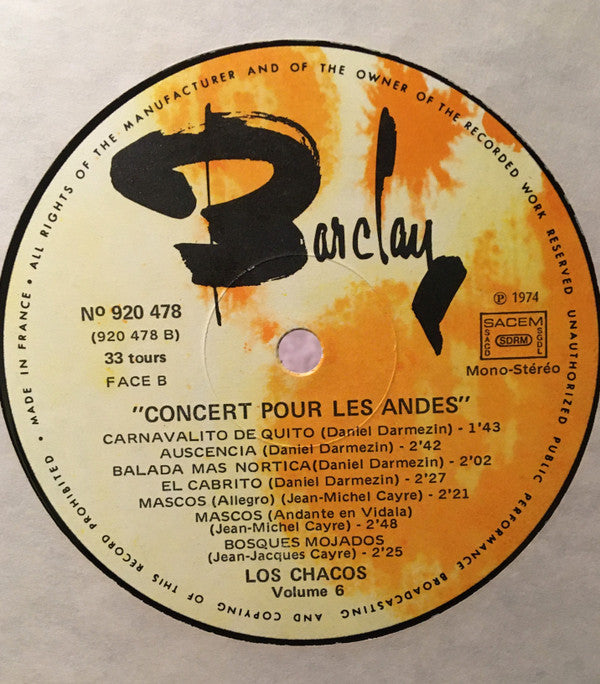 Los Chacos - Concert Pour Les Andes - Volume 6