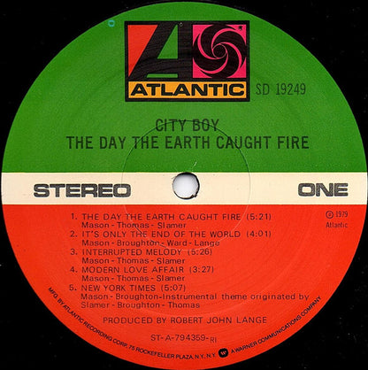 City Boy - The Day The Earth Caught Fire
