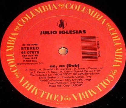12" Single: Julio Iglesias - Ae, Ao