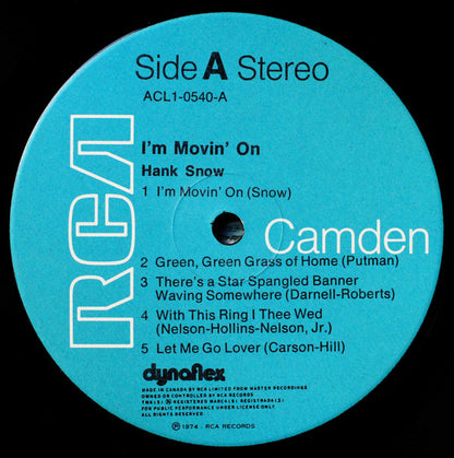 Hank Snow - I'm Movin On