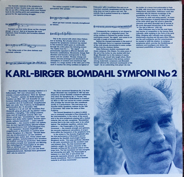 Allan Pettersson, Karl-Birger Blomdahl, Antal Dorati - Symfoni No 10 / Symfoni No 2