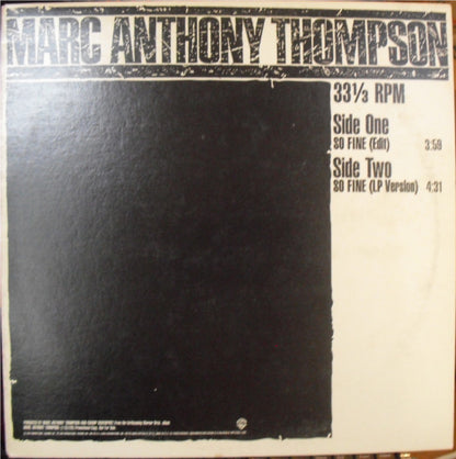 12" Single: Marc Anthony Thompson - So Fine