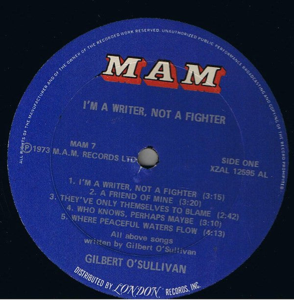 Gilbert O'Sullivan - I'm A Writer, Not A Fighter