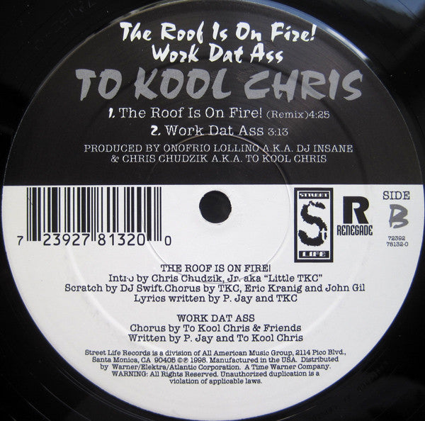 12": To Kool Chris - It's Time 2 Party