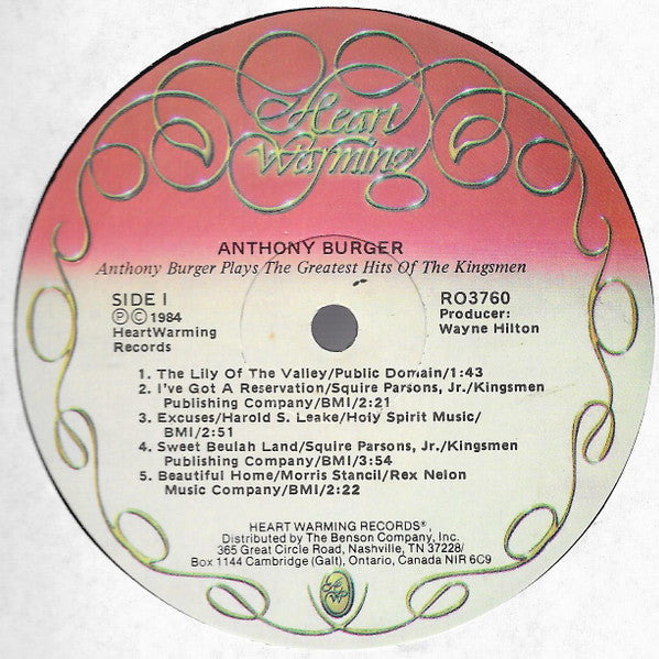 Anthony Burger - Anthony Burger Plays The Greatest Hits Of The Kingsmen