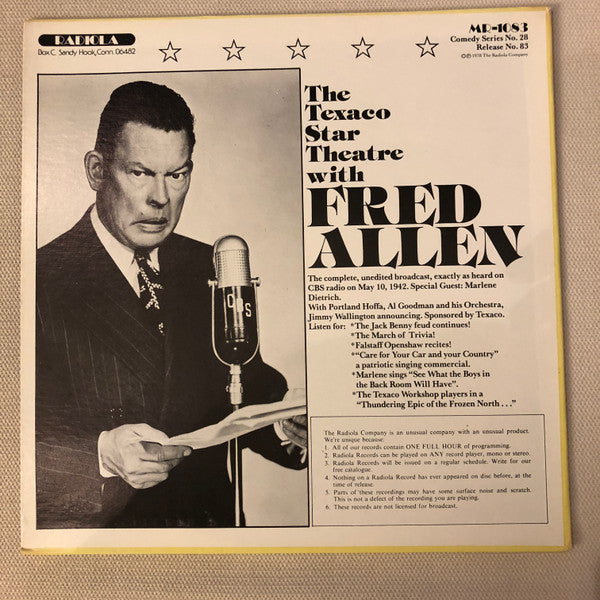 Fred Allen - The Texaco Star Theatre With Fred Allen
