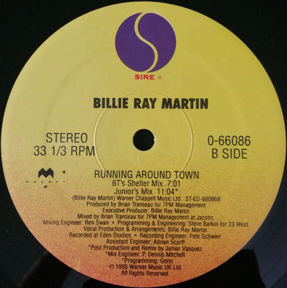 12" Single: Billie Ray Martin - Running Around Town