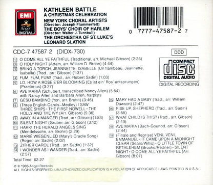 Kathleen Battle, New York Choral Artists, The Boys Choir Of Harlem, Orchestra Of St. Luke's, Leonard Slatkin - A Christmas Celebration