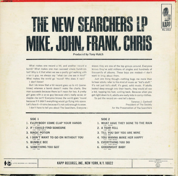 The Searchers - The New Searchers LP
