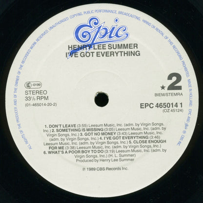 Henry Lee Summer - I've Got Everything