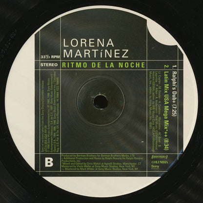 12" Single: Lorena Martínez - Ritmo De La Noche