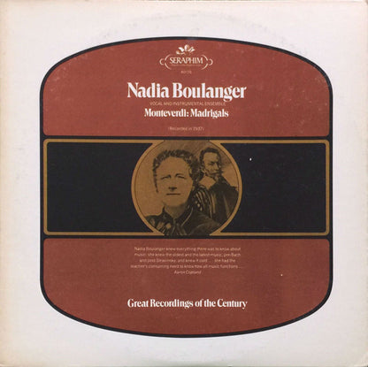 Nadia Boulanger, Claudio Monteverdi - Madrigals