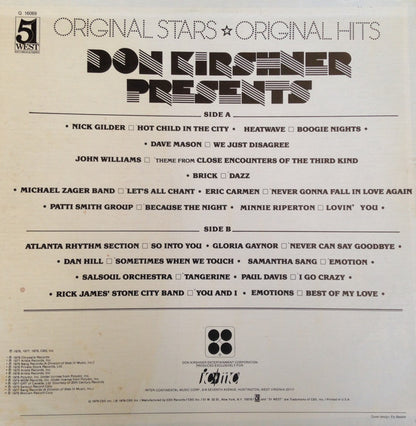 Various - Don Kirshner Presents Original Hits Original Stars
