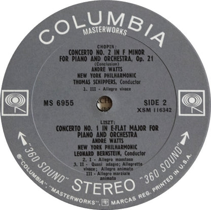 André Watts, Franz Liszt, Frédéric Chopin - Concerto No. 1 In E-Flat / Concerto No. 2 In F Minor
