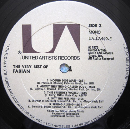 Fabian - The Very Best Of Fabian