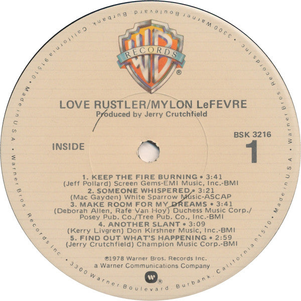 Mylon LeFevre - Love Rustler