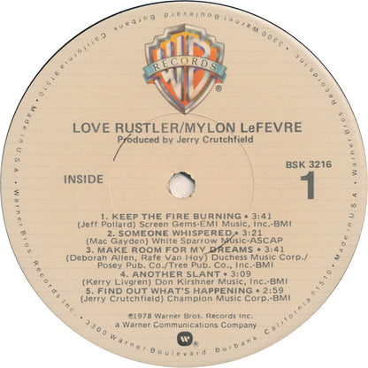 Mylon LeFevre - Love Rustler