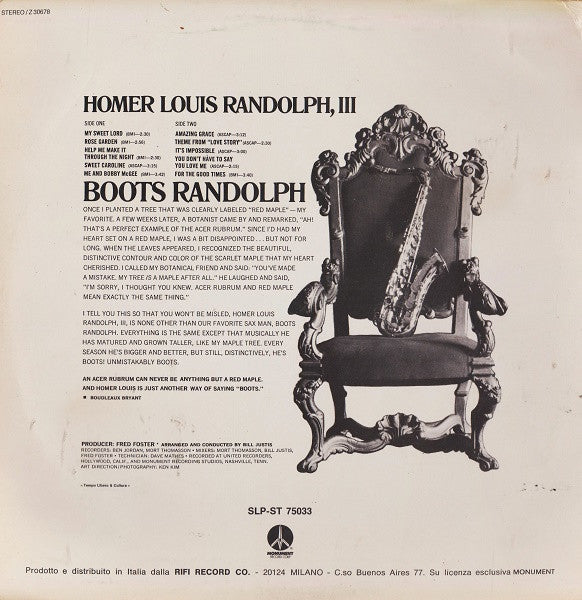 Boots Randolph - Homer Louis Randolph, III