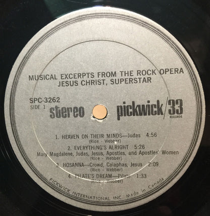 Various - Musical Excerpts From The Rock Opera Jesus Christ Superstar