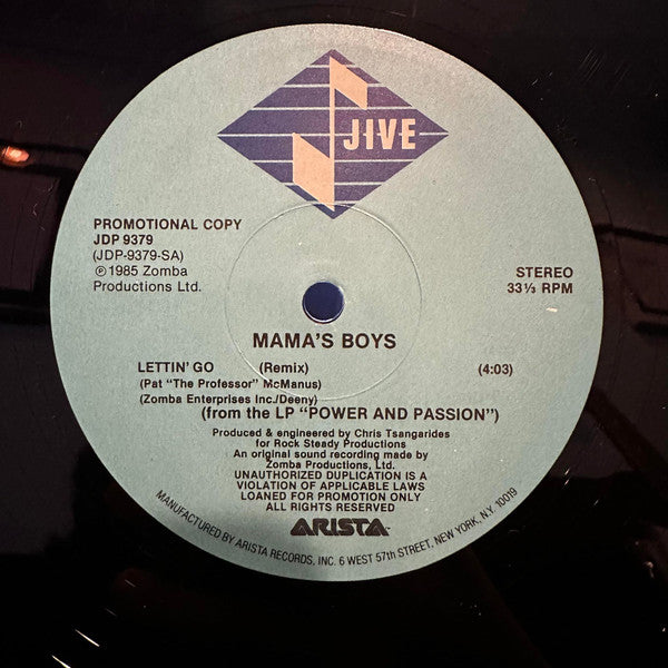 12": Mama's Boys - Lettin' Go (Remix)