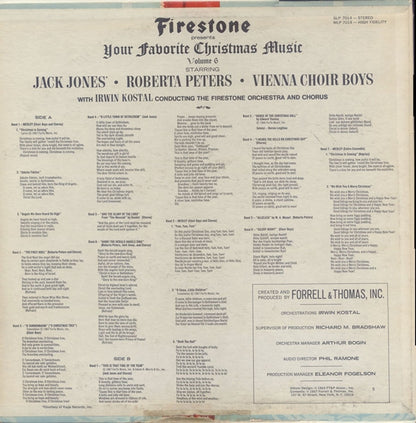 Jack Jones, Roberta Peters, Die Wiener Sängerknaben, Irwin Kostal, The Firestone Orchestra And Chorus - Firestone Presents Your Favorite Christmas Music Volume 6