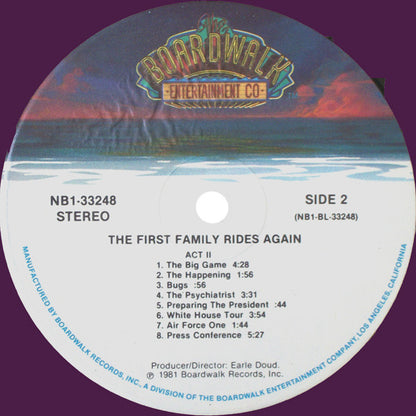 Earle Doud, Rich Little, Melanie Chartoff, Michael Richards, Shelley Hack, Jenilee Harrison, Bonzo, Vaughn Meader - The First Family Rides Again