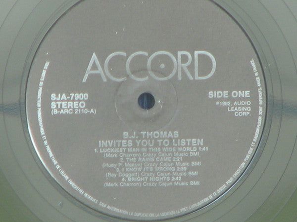 B.J. Thomas - B.J. Thomas Invites You To Listen