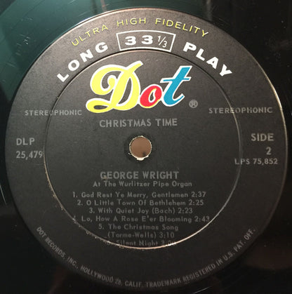George Wright - at the Wurlitzer Pipe Organ - Christmas Time