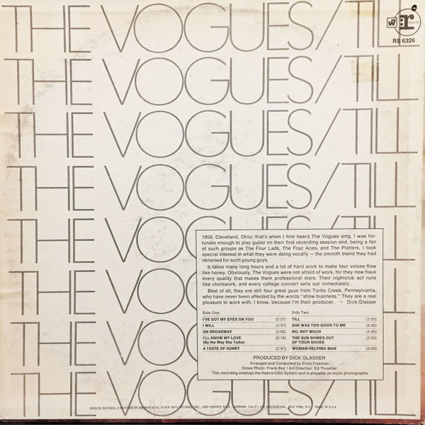 The Vogues - Till