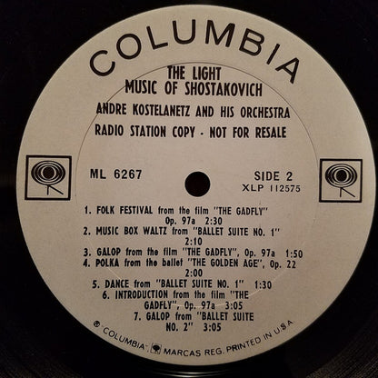 André Kostelanetz - Plays Galops, Polkas, Waltzes And Folk Music: The Light Music Of Shostakovich