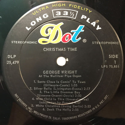 George Wright - at the Wurlitzer Pipe Organ - Christmas Time