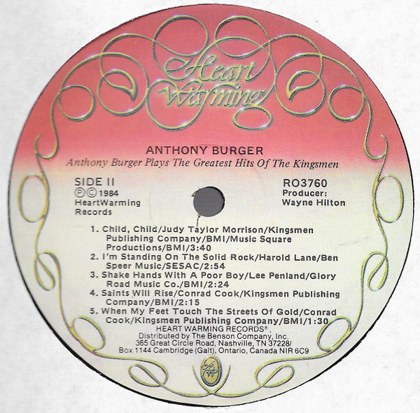 Anthony Burger - Anthony Burger Plays The Greatest Hits Of The Kingsmen