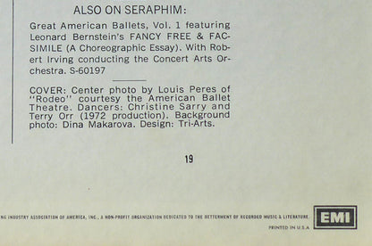 Aaron Copland, The Concert Arts Orchestra, Robert Irving - Great American Ballets, Vol. 2: Copland: Rodeo (Four Dance Episodes) & Appalachian Spring (Suite)