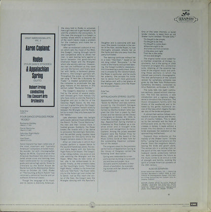 Aaron Copland, The Concert Arts Orchestra, Robert Irving - Great American Ballets, Vol. 2: Copland: Rodeo (Four Dance Episodes) & Appalachian Spring (Suite)