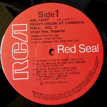 Virgil Fox - Heavy Organ At Carnegie Hall, Vol. 2