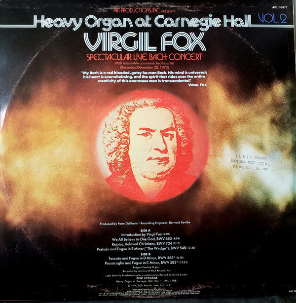 Virgil Fox - Heavy Organ At Carnegie Hall, Vol. 2