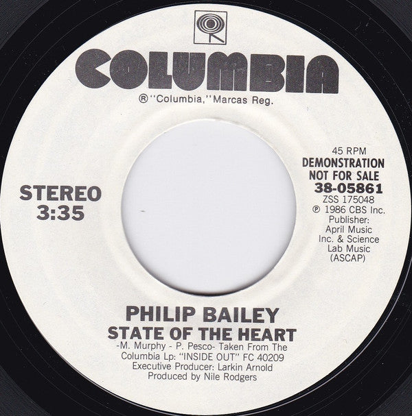 7": Philip Bailey - State Of The Heart