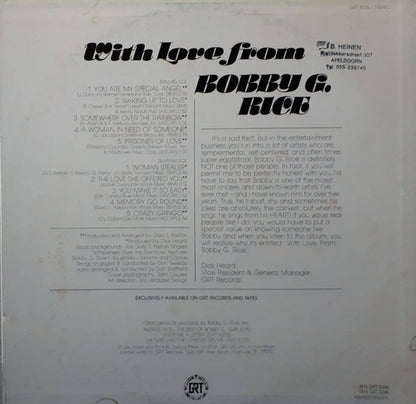 Bobby G. Rice - With Love From