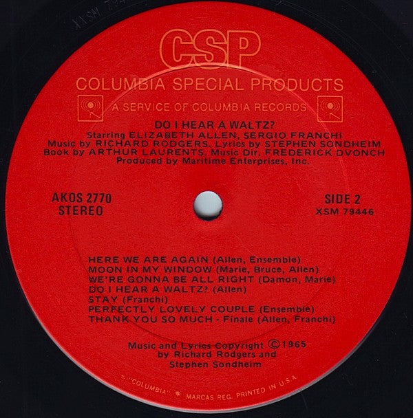 Richard Rodgers - Do I Hear A Waltz? (Original Broadway Cast)