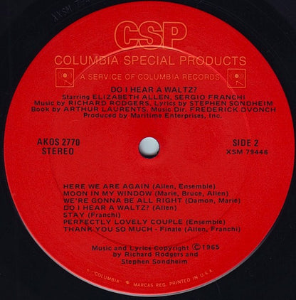 Richard Rodgers - Do I Hear A Waltz? (Original Broadway Cast)